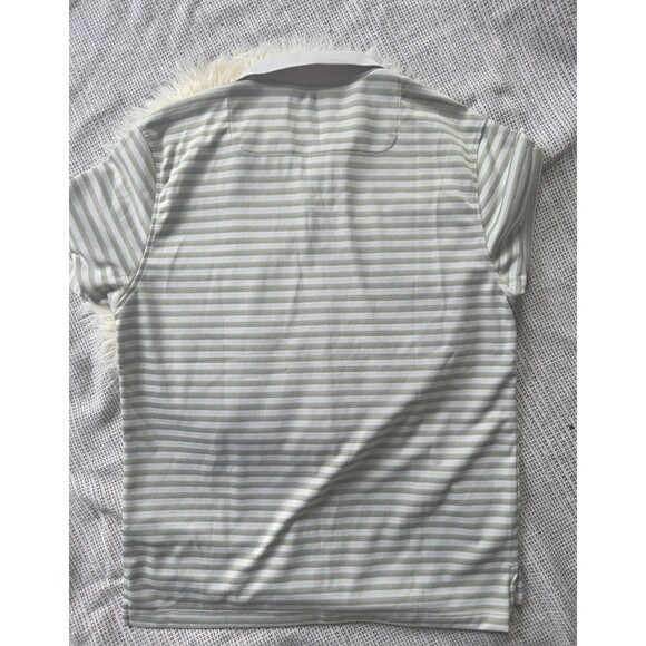 IZOD Polo Shirt Men's Gray Striped Golf Classix Classic Pullover Activewear - Picture 7 of 8